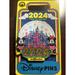 Disney Accessories | 2024 Disney Parks Walt Disney World Cinderella Castle Mickey & Minnie Mouse Pin | Color: Blue/Yellow | Size: Osbb