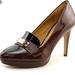 Coach Shoes | Coach Garnet Patent Pumps In Merlot And Black: Gorgeous! | Color: Black/Brown | Size: 9