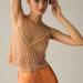 Anthropologie Tops | Anthropologie Beaded Pastel Tank/Camisole M/L | Color: Tan | Size: M/L