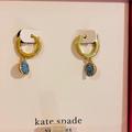 Kate Spade Jewelry | Kate Spade Gold Plated Brilliant Statement Light Blue Pave' Disc Drop Earrings | Color: Blue/Gold | Size: Os