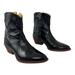 Free People Shoes | Free People Size 39 New Frontier Patent Leather Block Heel Western Booties | Color: Black | Size: 39eu