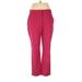 Zara Dress Pants - High Rise Boot Cut Boyfriend: Pink Bottoms - Women's Size 10