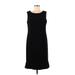 Danny & Nicole Cocktail Dress - Sheath: Black Solid Dresses - Women's Size 8