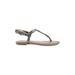 Bar III Sandals: Silver Shoes - Women's Size 7 1/2 - Open Toe