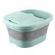 MegLob Foldable Foot Spa Bath Tub, Collapsible Feet Bath Basin Soaking, Large Size for Soaking Feet, Foot Soak Tub with Feet Relaxing Bumps, Multifunctional Foldable Bucket with Handle,Green