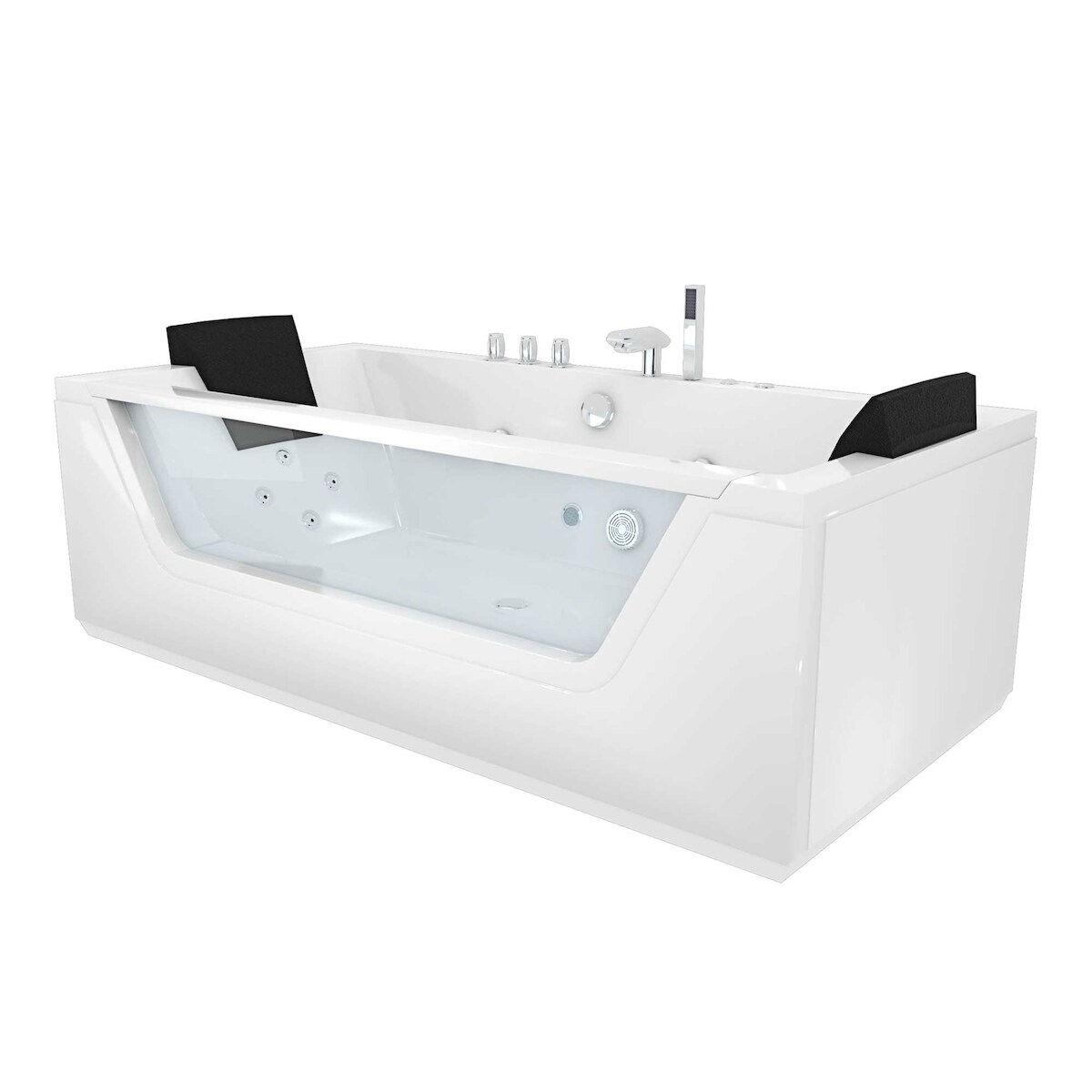 Whirlpool mit Reinigungsfunktion Pool Badewanne Wanne AcquaVaporeW83-A-SC 90x180 aktive Schlauch-Reinigung +70.-€ Image