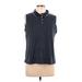 Lands' End Sleeveless Polo Shirt: Blue Polka Dots Tops - Women's Size Large