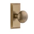 Grandeur Fifth Avenue Short Plate Passage (Hall & Closet) w/ Fifth Avenue Knob Brass in Gray | 4.75 H x 2.5 W x 2.24 D in | Wayfair 859011