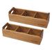 Htb Small Wooden Tea Bag Box 2pcs, 3 Compartments Acacia Wood Tea Bag Chest w/ Handle | Wayfair OGB-103-2
