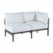 Summer Classics Santa Barbara 57.25" Wide Outdoor Loveseat w/ Cushions Metal/Olefin Fabric Included | 26 H x 57.25 W x 29.38 D in | Wayfair