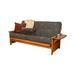 Wade Logan Flodin 82" Wide Full Futon & Mattress Wood/Solid Wood/Microfiber/Microsuede in Gray/Brown | Wayfair 1342D0C026874328919963CE1440BF3A