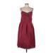 David Meister Cocktail Dress - Party Sweetheart Sleeveless: Burgundy Print Dresses - Women's Size 12