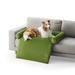 Tucker Murphy Pet™ Calming Furniture Protector Dog Bed, Waterproof Faux Fur Couch Cover Dog Sleeping Mat Polyester in Green/Black | Wayfair