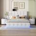 House of Hampton® Jaryiah Queen Upholstered Platform 3 Piece Bedroom Set Upholstered in White | 44 H x 64.9 W x 83 D in | Wayfair