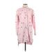 Current/Elliott Casual Dress - Shift High Neck Long sleeves: Pink Dresses - Women's Size Medium