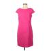 AB Studio Casual Dress - Sheath: Pink Print Dresses - Women's Size 8