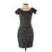 Dress the Population Cocktail Dress: Black Marled Dresses - Women's Size Small
