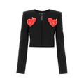 Heart-detailed Cropped Jacket