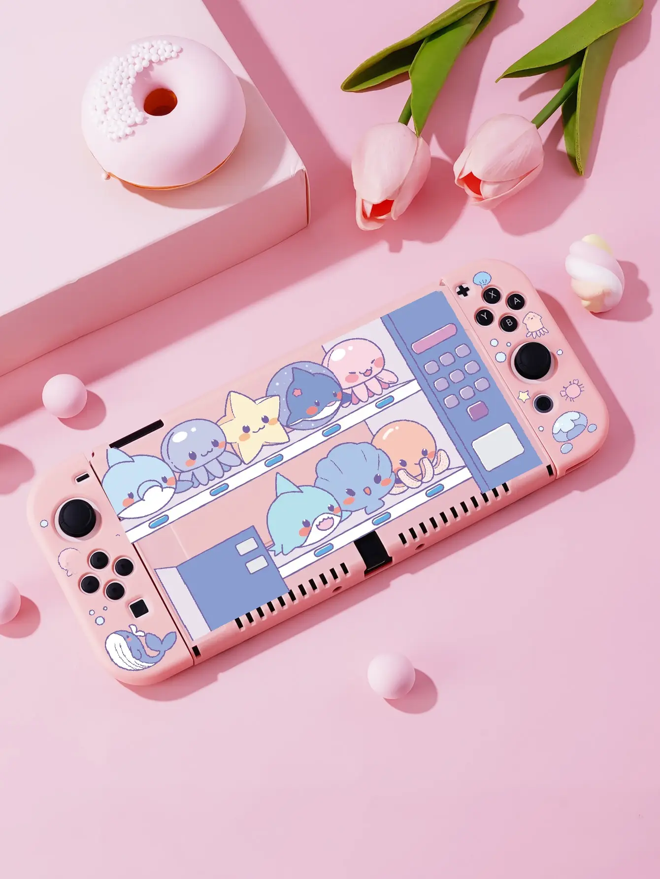 Schutzhülle für Nintendo Switch OLED, NS-Spielzubehör, tragbare trennbare Hülle für NS Joycon, Switch Oled Cover Vending M Image