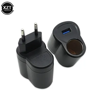 Für Auto Zigaretten anzünder 12V DC Auto Netzteil 220V AC zu Steckdose Konverter Home Auto EU Image