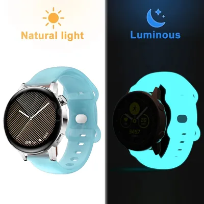 Glow in The Dark Leuchtende Silikonbänder Armband für Huawei Watch GT2 GT3 GT 2 3 42 mm Smartwatch Image