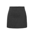 ONLY Damen ONLBRIE HW Short PINST Skirt TLR NOOS Rock, Dark Grey Melange/Stripes:White, 46