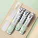 4 Pcs Manicure Set Stainless Steel Nail Clippers Beauty Tool Portable Set Professional Grooming Kits Travel Nail Kit for Men and Women (Color G)