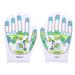Face Massage Tools Acupressure Printed Gloves Hand Exfoliator Spa Reflexology Facial Massager Acupuncture Cahrt Miss