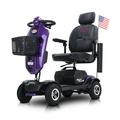 4 Wheel Mobility Scooter Electric Powered Wheelchair Device with 2pcs 20AH Battery Mobility Scooter with Charger Basket For 16 Miles Travel Grown-ups Elderly 300W Motor