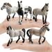 Travelwant Horse Farm Animal Figures Model Figurines Family Party Supplies Collection Desktop Decoration Development Set Cognitive Toy for Boys Kid Toddlers