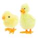 Stuffed Toys Animal Basket Clockwork Chenille Chicks Yellow Jumping for Kids Easter Wind up Chicken Baby