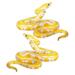 2 Pcs Prank Prop Plastic Animals Figures Fake Snake Model Reptile Toy Gold Pvc Child