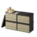 IVV 4 Pack Small Fabric Storage Box with Lids Foldable Fabric Storage Cube Box with Lids 16.5 L x 11.8 W x 9.8 H