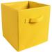 Large Capacity Foldable Storage Box Collapsible Non Woven Fabric Saving Space Storage Box for Household-Yellow