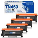 TN450 BLACK ð�‘¯ð�’Šð�’ˆð�’‰ ð�’€ð�’Šð�’†ð�’�ð�’… Toner Cartridge Replacement for Brother HL-2240D HL-2242D HL-2250DN HL-2270DW HL-2275DW Printer 4 Pack