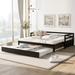 Espresso Convertible Twin or Double Twin Daybed, Trundle, Small Spaces