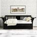 Espresso Pine Daybed with Trundle Bed, Small Side Tables