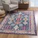 2' X 10' Navy Traditional Decorative Runner Rug - 3'6"