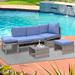 4-Piece Outdoor Patio Wicker Sofa Set with Cushions