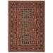 2' X 3' Red Blue Beige And Green Oriental Power Loom Stain Resistant Area Rug With Fringe - 3'6"