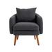 Modern Accent Chair Fabric Barrel Chair Wood Frame Armchair Living Room Lounge Chair with Removable Seat Cushion