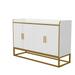Modern Kitchen Buffet Storage Cabinet, Cupboard Gloss with Metal Legs for Living Room and Kitchen