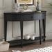 Modern Curved Console Table Sofa Table w/ 3 Drawers & Open Shelf, Half Moon Entryway Table Hallway Table for Living Room Bedroom