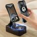 Cell Phone Stand with Wireless Bluetooth Speaker Adjustable HD Surround Sound Cell Phone Speaker Anti-Slip Phone Holder for Desk