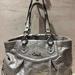 Coach Bags | Coach Ashley Leather Carryall Croc Metallic Silver Shoulder Bag Purse 20345 | Color: Silver | Size: Os