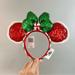 Disney Other | Disney Parks Christmas Holiday Minnie Mouse Ears Peppermint Candy Ear Headband | Color: Red | Size: Os