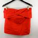 J. Crew Tops | Jcrew Red Poplin Strapless Gathered Bandeau Top | Color: Orange/Red | Size: 00