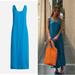 J. Crew Dresses | J Crew Scoopneck Cupro-Blend Slip Dress Maxi Prussian Blue Size Large New | Color: Blue | Size: L