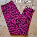 Lularoe Pants & Jumpsuits | Euc Lularoe Pink And Black Zebra Animal Print Leggings | Color: Black/Pink | Size: Plus Size Tc2-Fits Adults 12-22