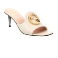 Gucci Shoes | Designer New Gucci Heels . Ivory Leather . New In Box With Gucci Shoe Bags | Color: Cream | Size: 40eu